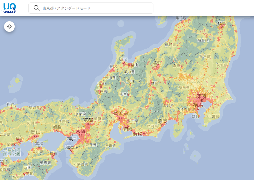 UQの5G提供エリア