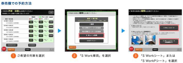 「S Work車両」の予約方法